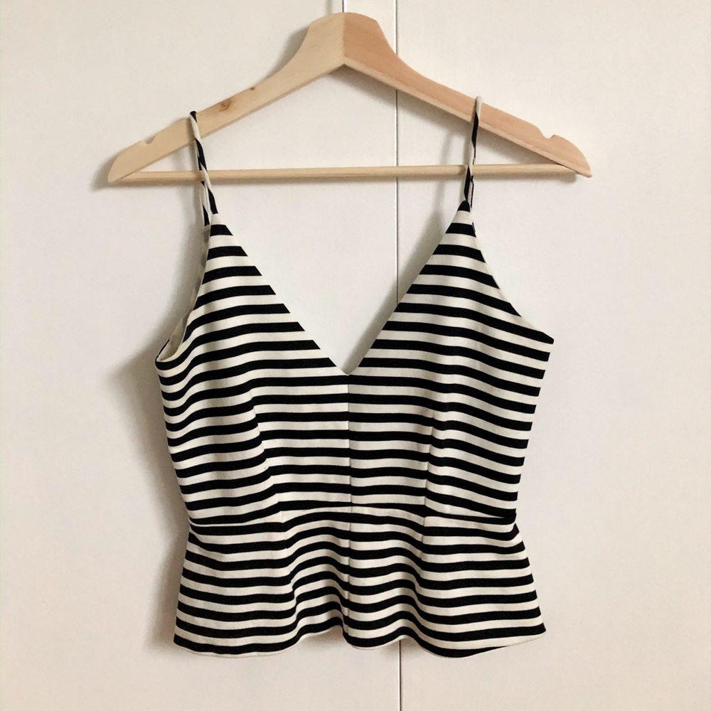 Black and White Striped Top